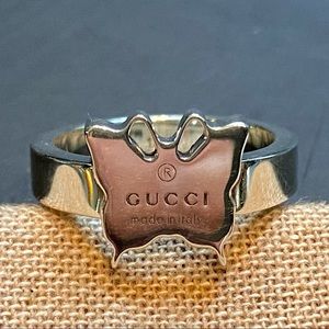 GUCCI Sterling Butterfly Ring